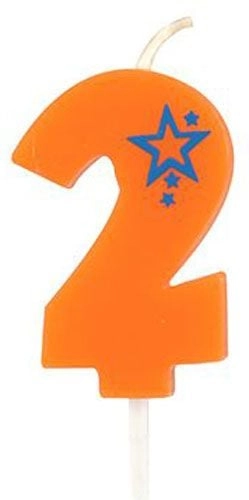 Svecīte dzimšanas dienas 2 oranža 1864227