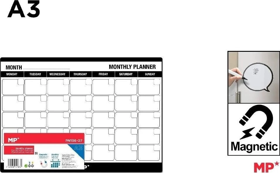 A3 magnetic monthly planner 8435250907878
