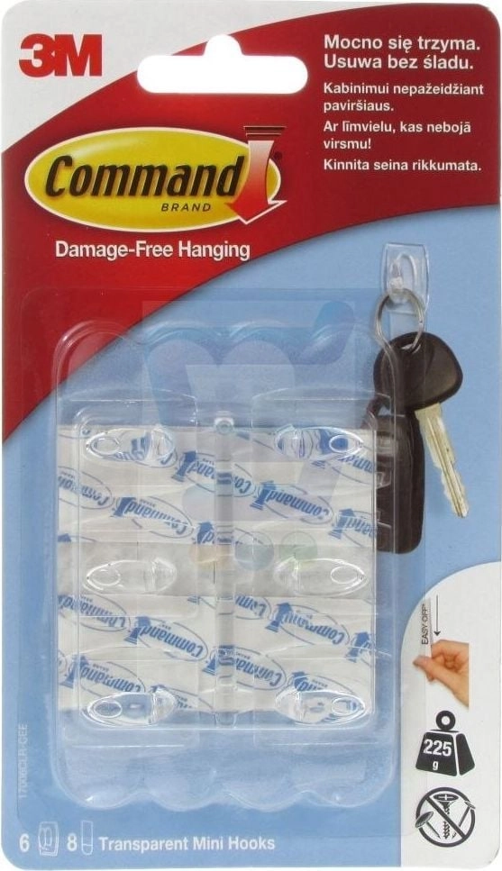 3M Haczyki 6 szt plastikowe 17006