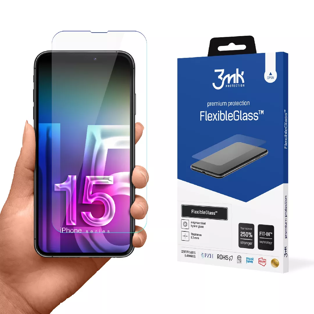 3mk Flexible Glass do iPhone 15