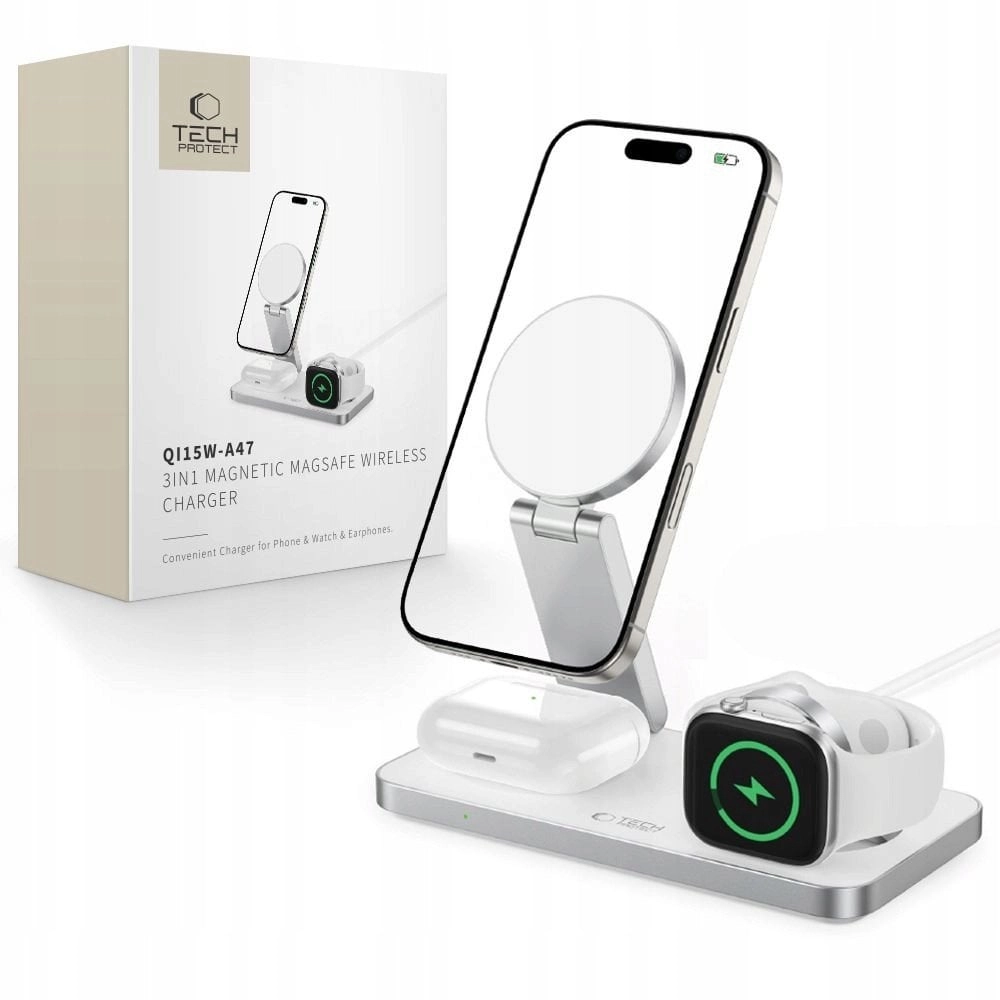 Ladowarka bezprzewodowa 3w1 Tech-Protect QI15W-A47 3in1