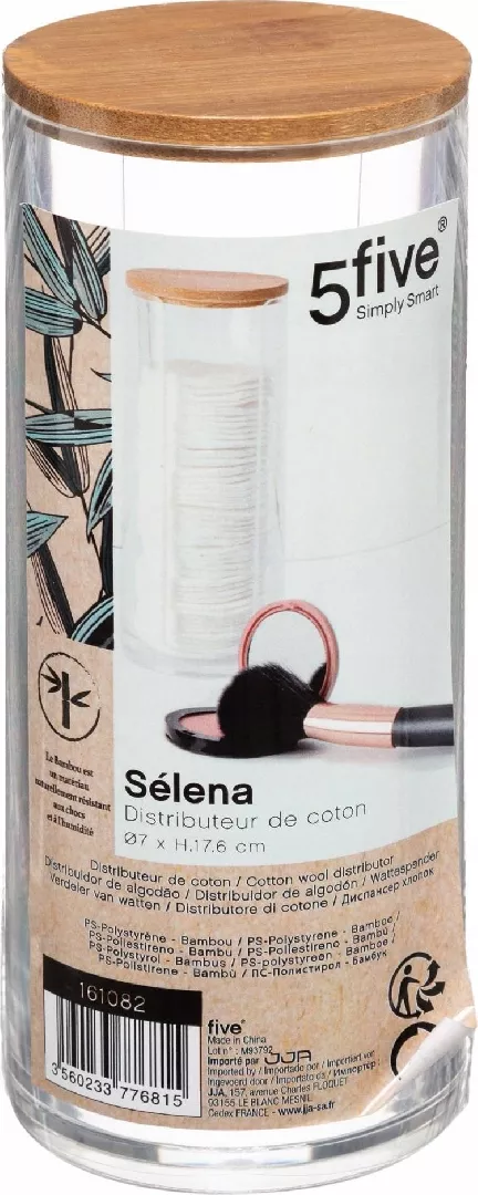 5five SELENA cotton pad container bamboo