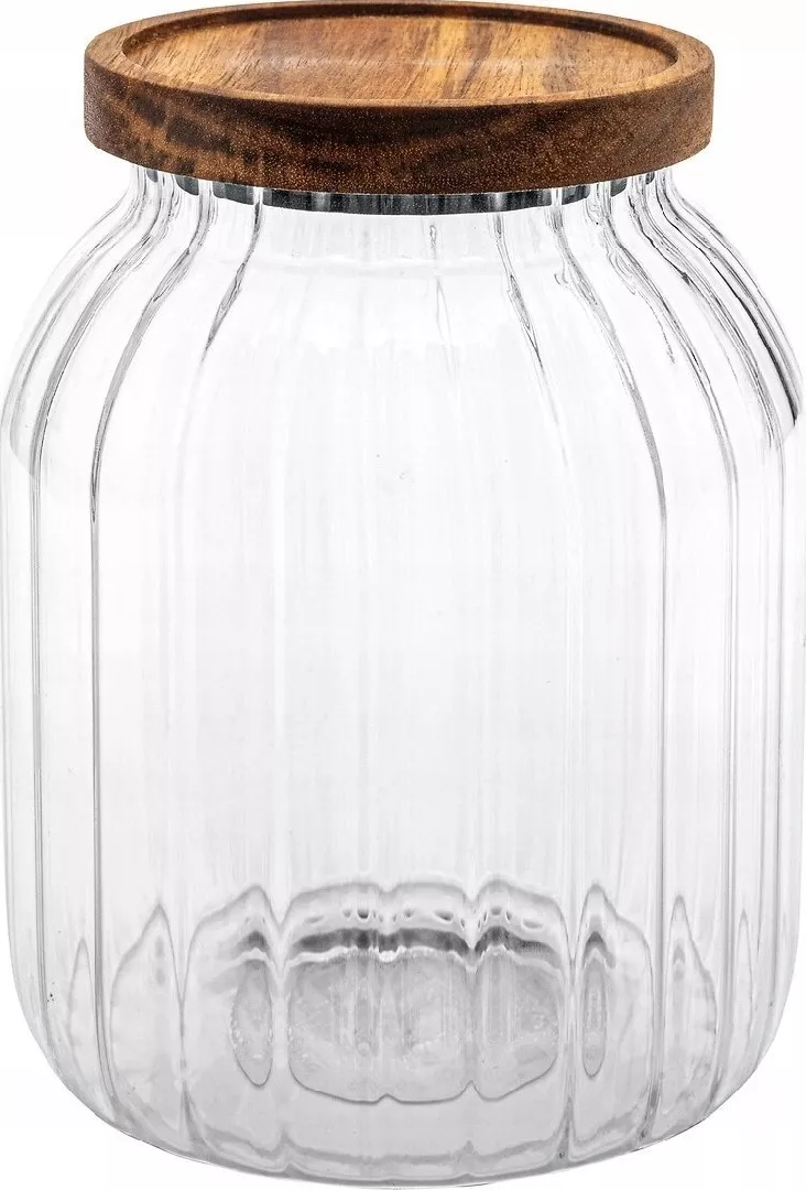 5five Glass jar with wooden lid