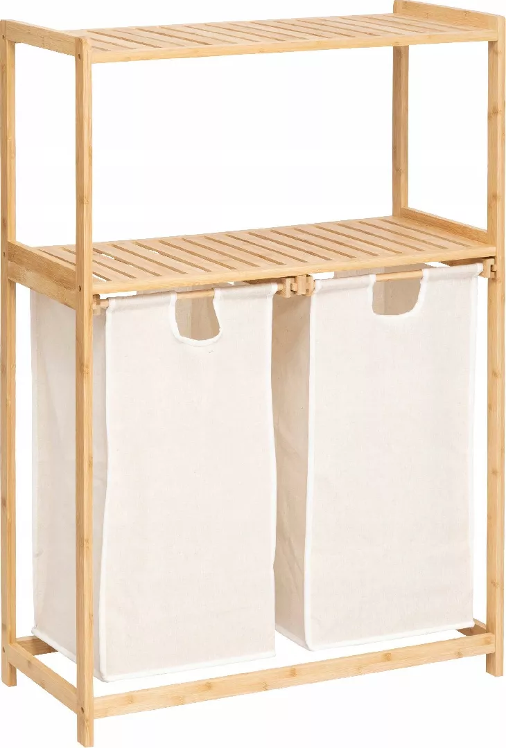 TIDY BOX bamboo shelf with laundry