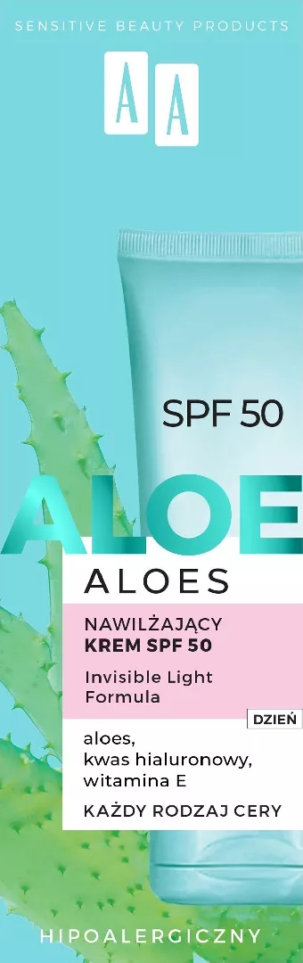 AA Aloe moisturizing face cream SPF50