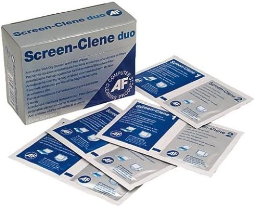 Wipes for cleaning AF screens dry