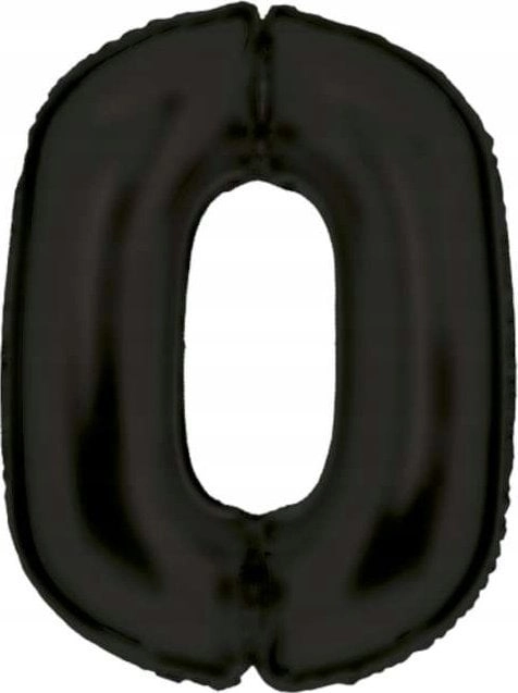 Foil balloon number 0 satin black