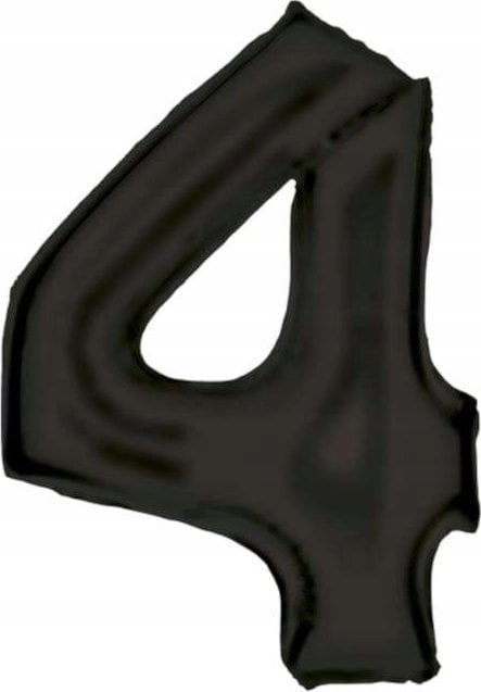Foil balloon number 4 satin black