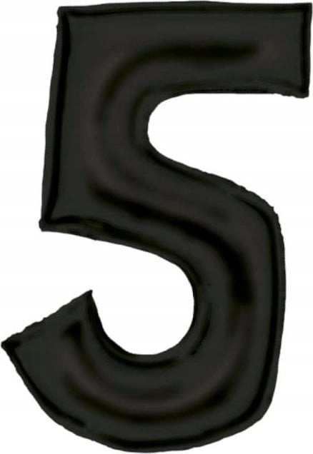 Foil balloon number 5 satin black