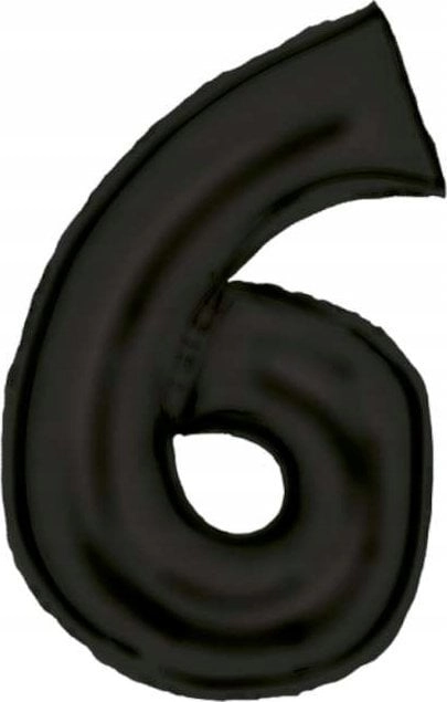 Foil balloon number 6 satin black