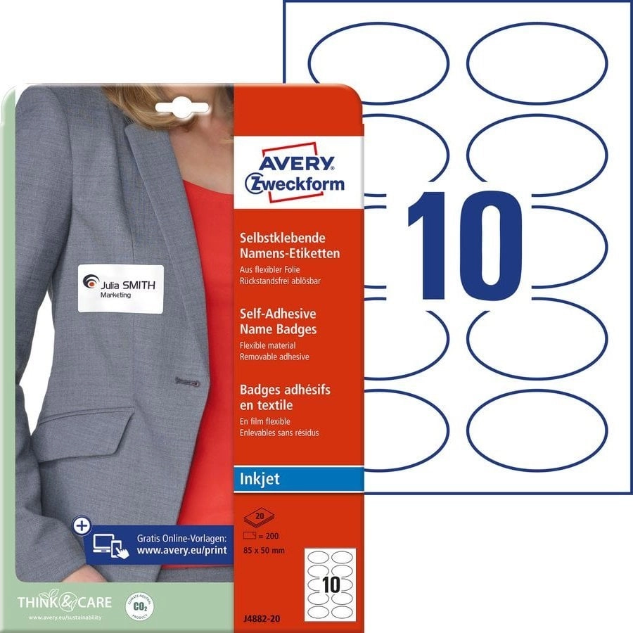 AVERY Name tags Avery 85x50 mm