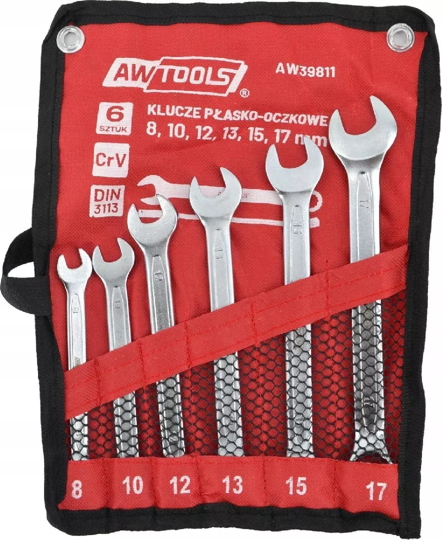 AWTools AW COMBINATION WRENCH SET. 6pcs/8mm-17-mm