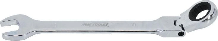 AWTools 17mm jointed ratchet combination wrench