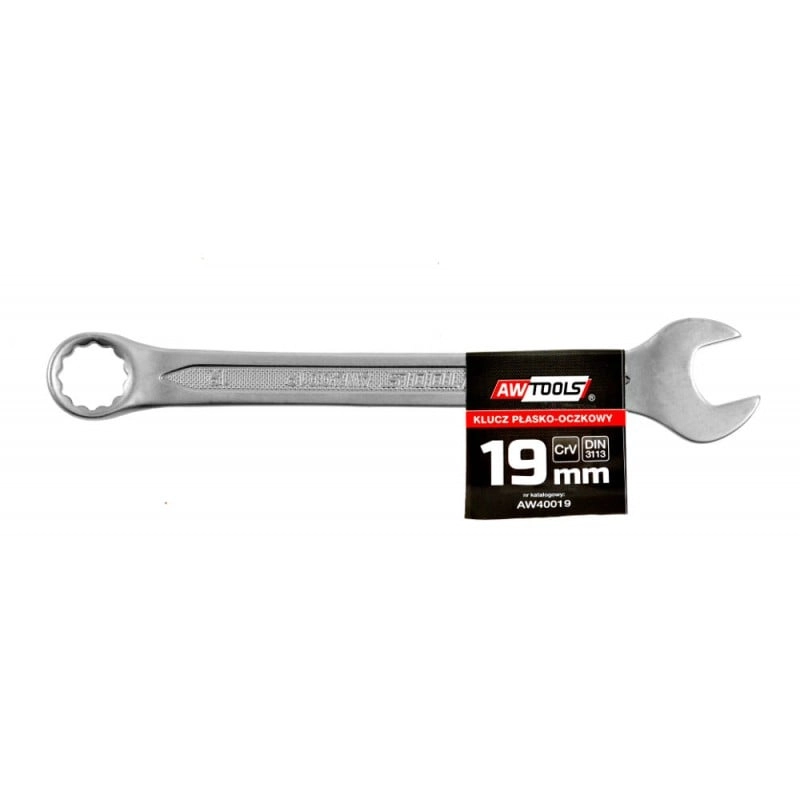 AWTools Klucz płasko-oczkowy 19mm (AW40019) AW40019