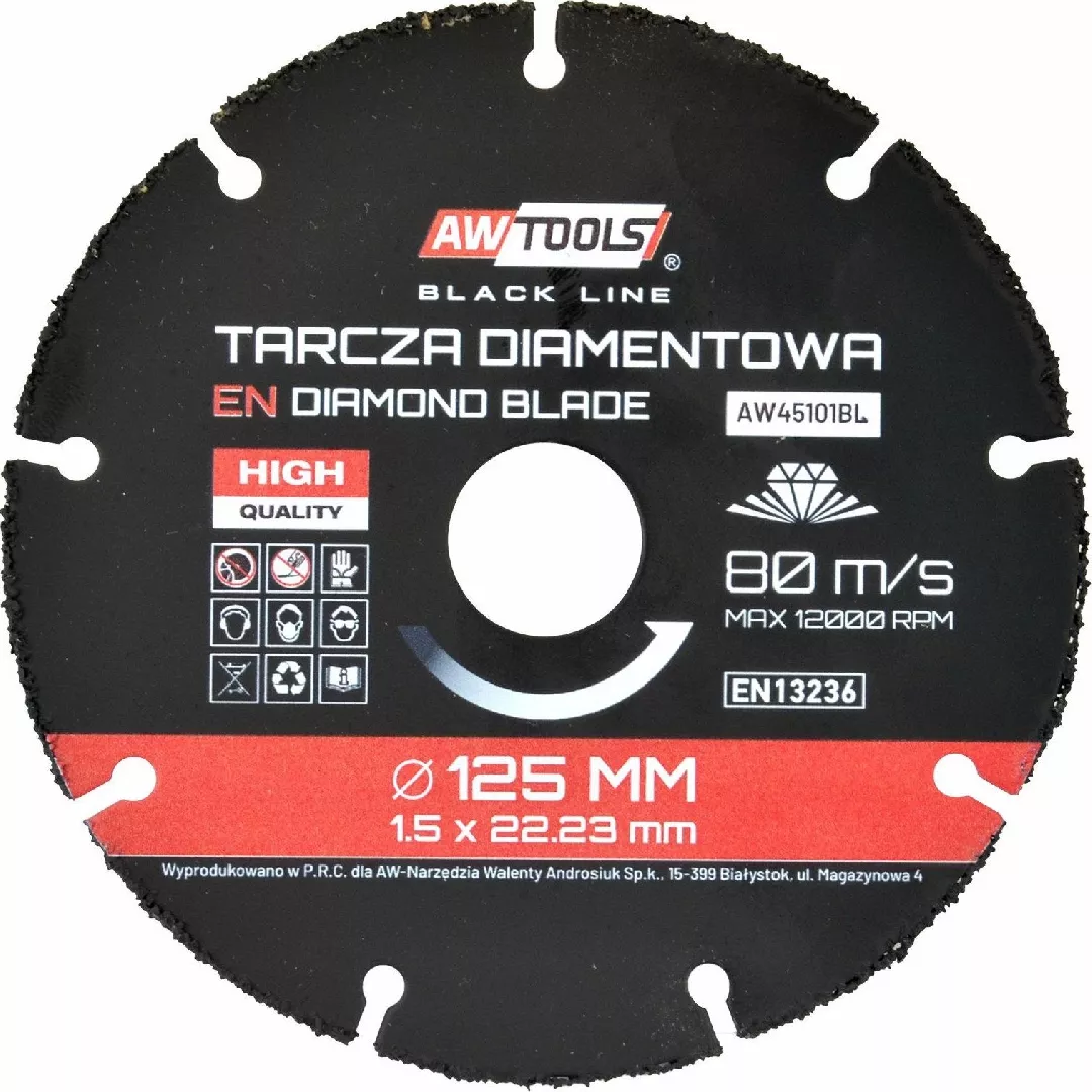 AWTools AW UNIVERSAL DISC 125mm AW45101BL