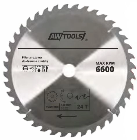 AW TCT CIRCULAR SAW BLADE 350x30x24Z