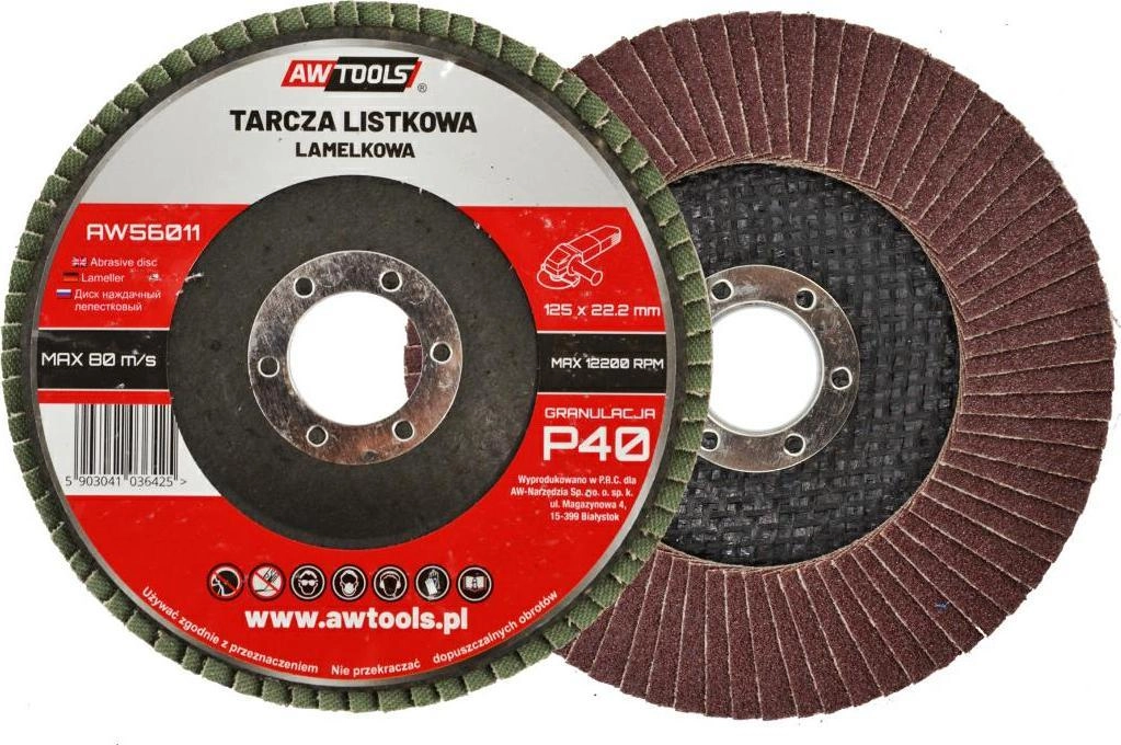 AWTools AWTOOLS ŚCIERNICA LISTKOWA 125mm P