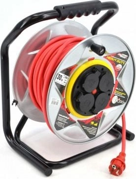 AW EXTENSION CABLE METAL DRUM RED