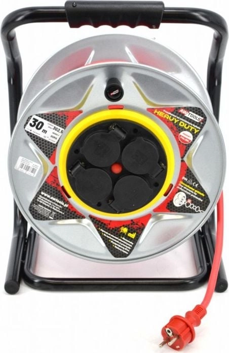 AWTools extension cord metal drum red