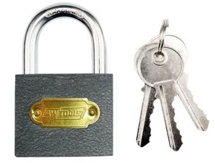 AWTools Cast iron padlock 38mm -
