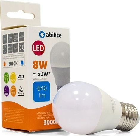 Abilite LED bulb  milky ball  warm