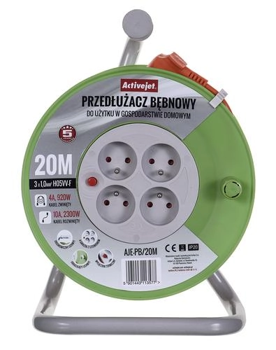 Activejet reel extension cable 20m (AJE-PB/20M)