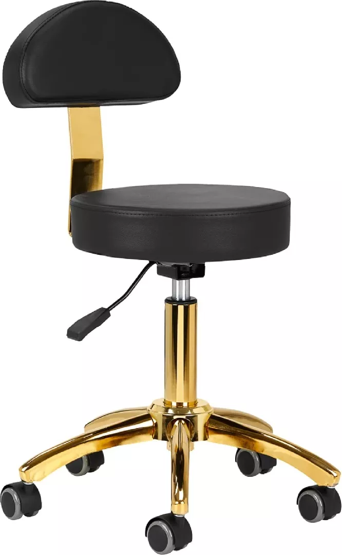 Activeshop AM-304G cosmetic stool black gold