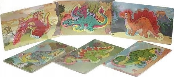 Adar Układanka Puzzle drewniane Dinozaury 543706