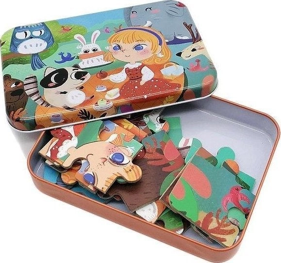 Puzzle 22 w metalowym pudełku (