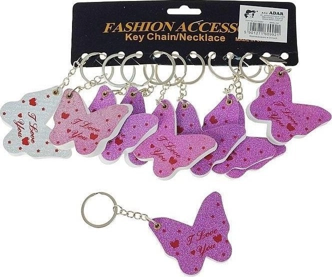 Keychain Butterfly mini notebook (12 pcs)