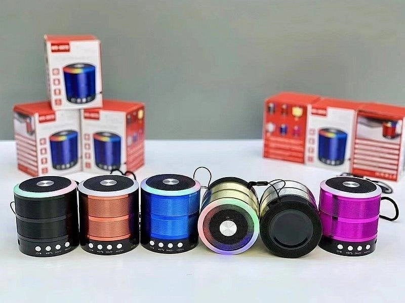 Round Bluetooth speaker USB MIX cable