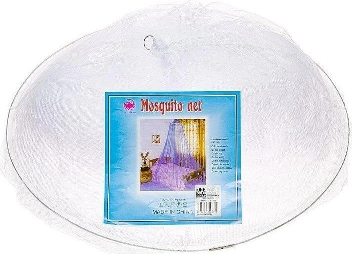 Mosquito net over the bed  hanging