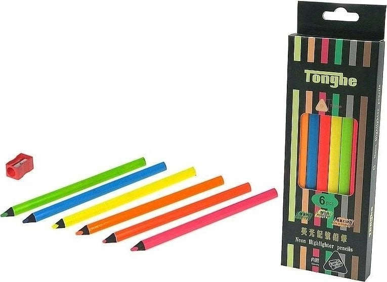 Set of 6 triangular crayons with