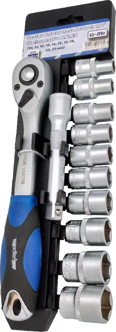 ADLER SET OF SOCKET WRENCHES 1/4"