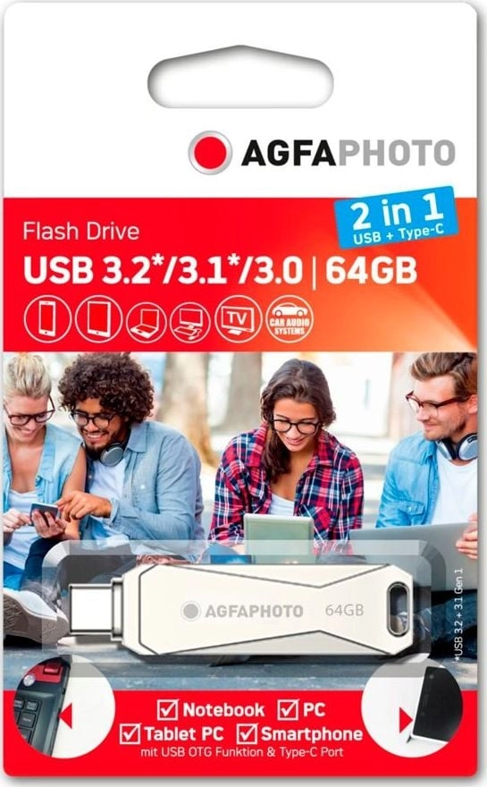 AgfaPhoto USB 3.0 2in1 64GB