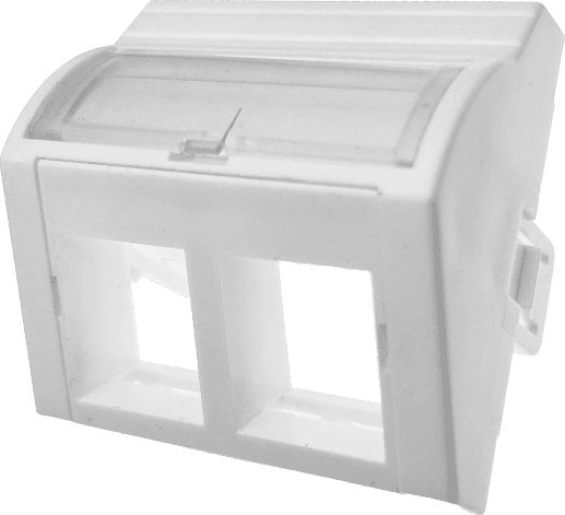 Adapter 45x45 2xRJ45 (wypukły kątowy) AMAICGNAB000450