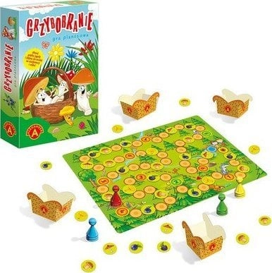 Mushroom picking mini board game for
