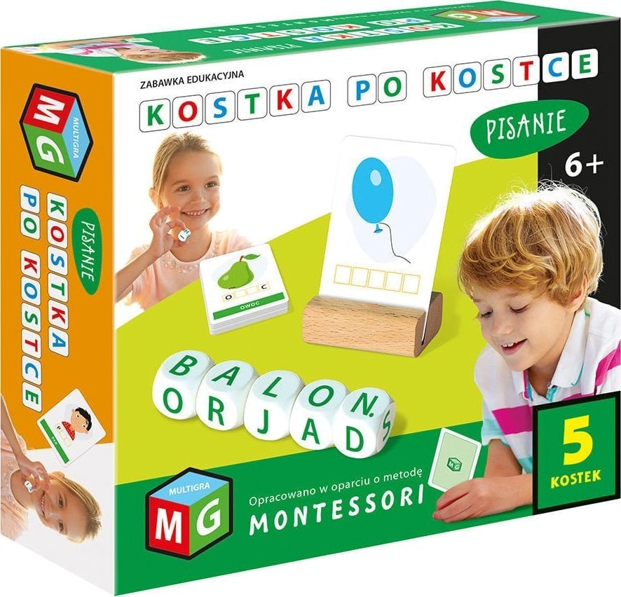 Montessori educational cube...Writing 5 cubes