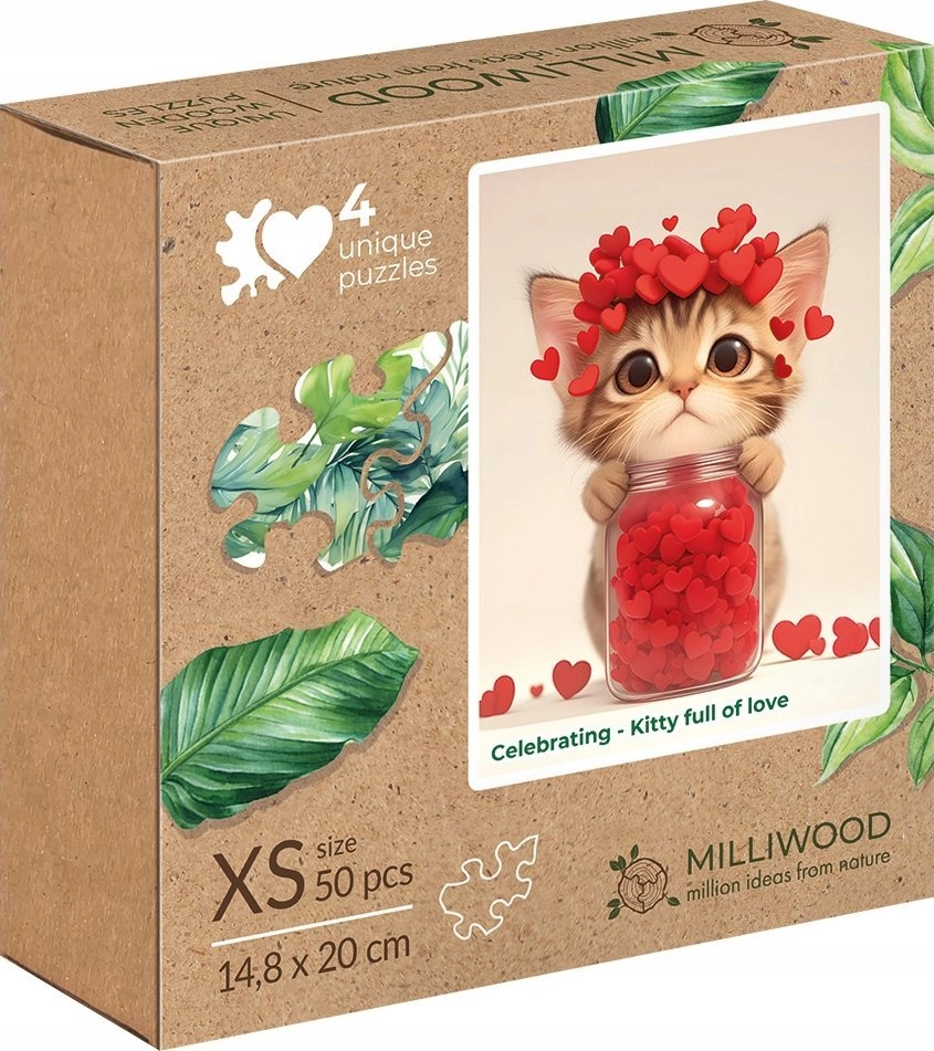 Wooden puzzle Milliwood Kitten full of
