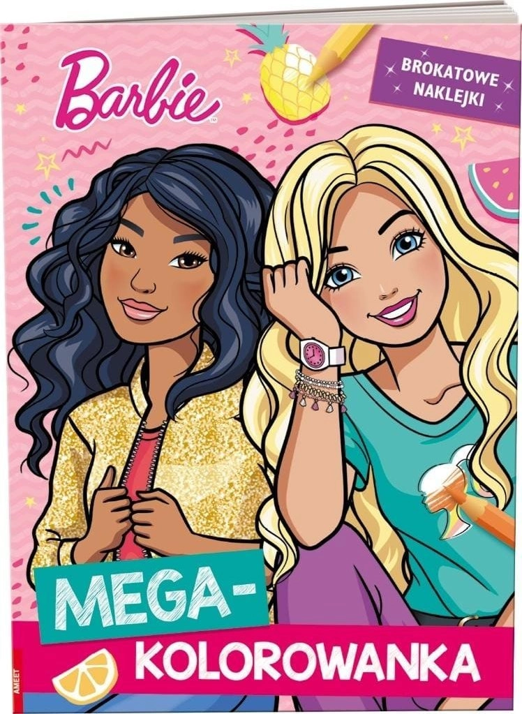 Barbie. Megacoloring book. Glitter stickers (collective