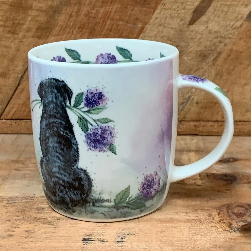M45 Labrador mug with flowers 5060108718615