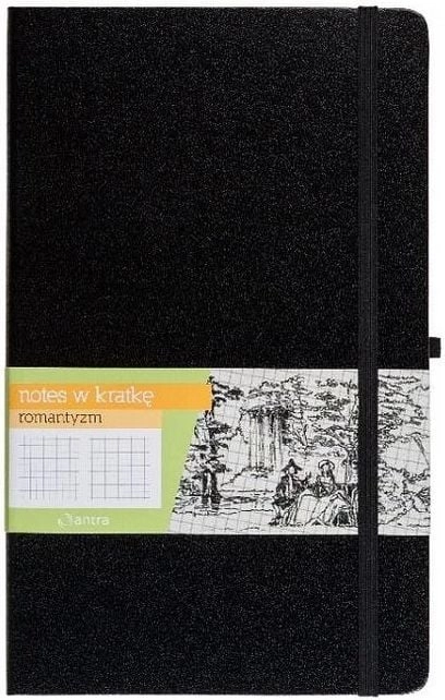 Notebook A6 Checkered Romanticism Black ANTRA