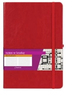 Antra Notebook A5 Checkered Formalism Red