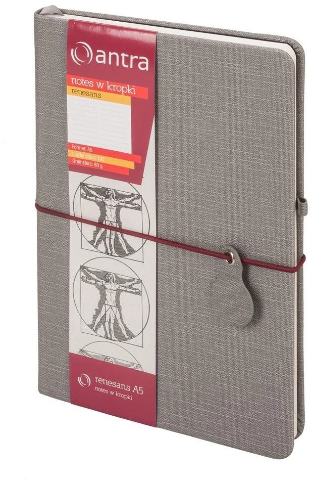 Antra Notebook A5 Dots Renaissance Gray
