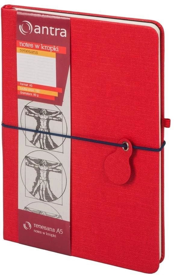 Antra Notes A5 Dots Renaissance Red