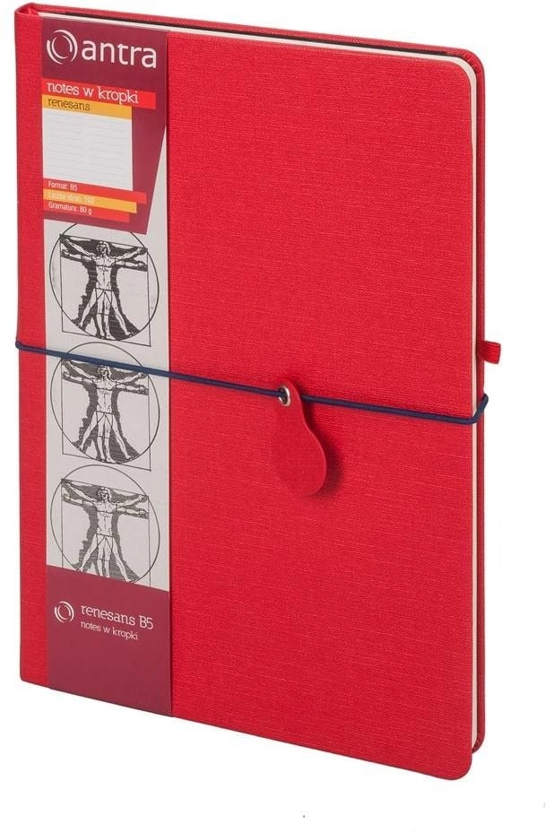 Antra Notes B5 Dots Renaissance Red