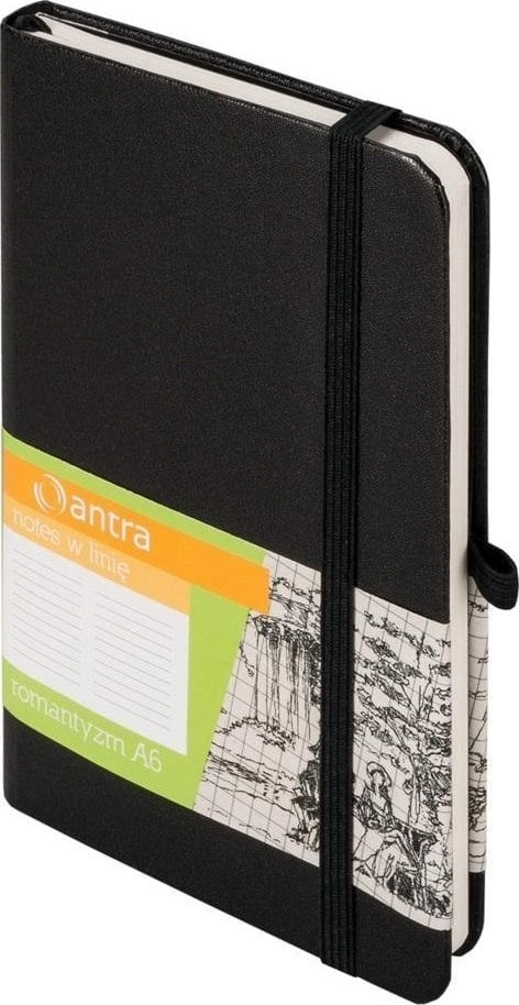 Notebook A6 Line Romanticism Black 5904210033696