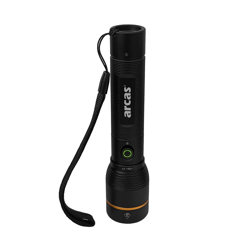 Kabatas lukturītis 10W uzlādējams USB-C melns