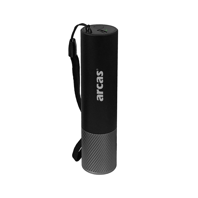 Kabatas lukturītis 3W  uzlādējams USB-C  melns