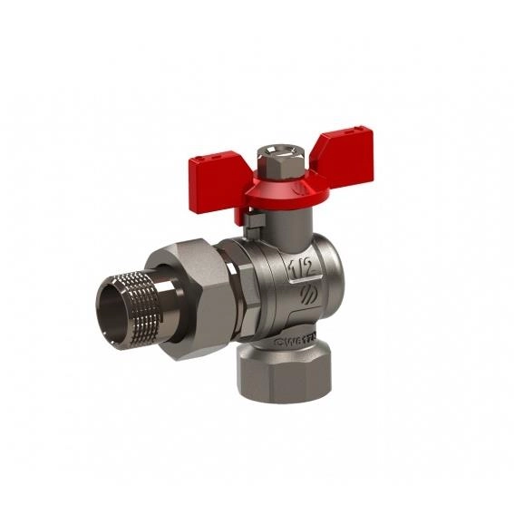 Angle ball valve with semi-connection 3/4GW-1GZ